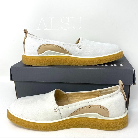 ECCO Crepetray Sip On Loafer Shadow Flat White W - Picture 6 of 8